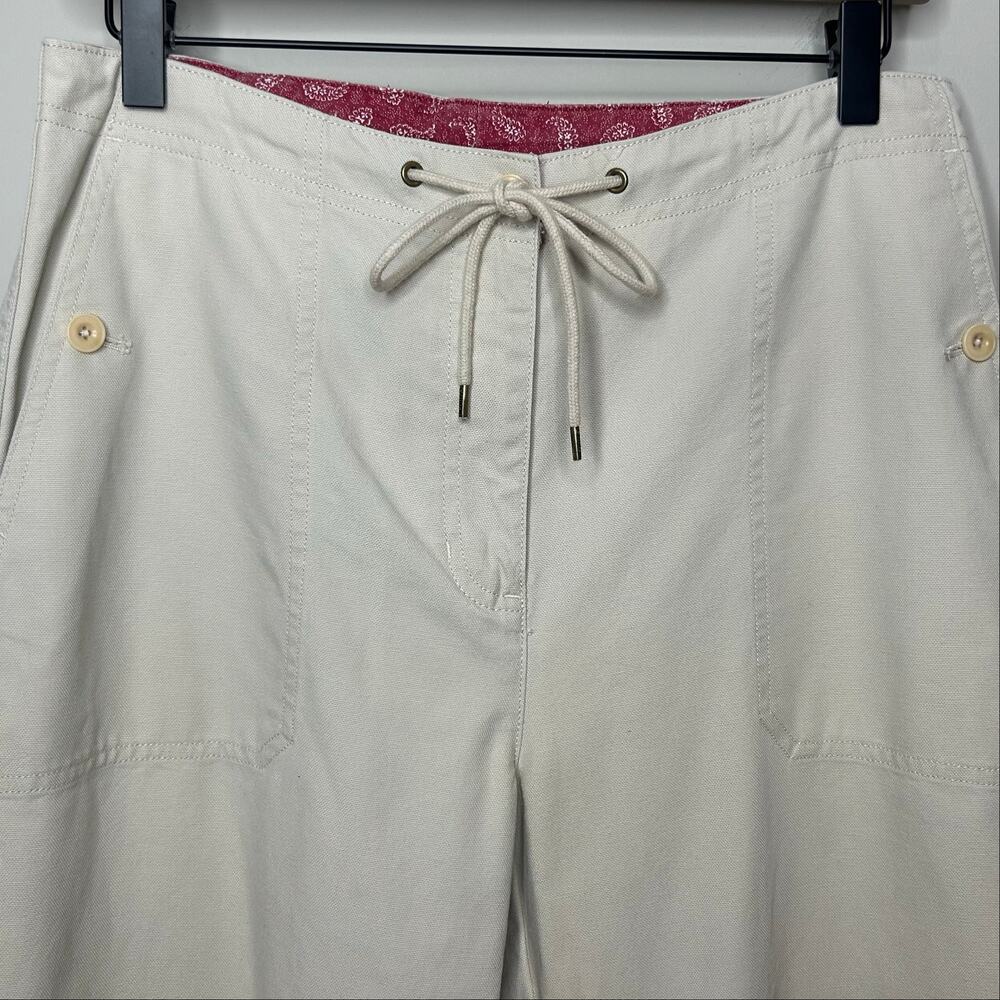 Lauren Ralph Lauren Lake Powell Cotton Pants Size 6 Straight Leg Preppy - Picture 2 of 9